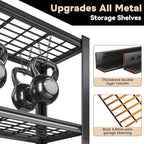 3000LBS Wire Shelving Unit, 5 Tier Adjustable Metal Storage Shelves - Image 3
