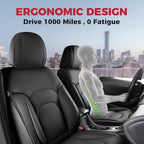FREESOO Car Seat Covers Full Set, Waterproof Automotive Seat Covers, Leather - Image 3
