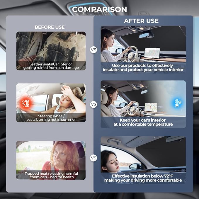 Windshield Sun Shade Umbrella Compatible - Image 3