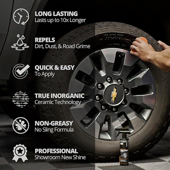 CERAKOTE Rapid Ceramic Tire Coat – Showroom New Tire Shine – Deep Tire Black - Image 2