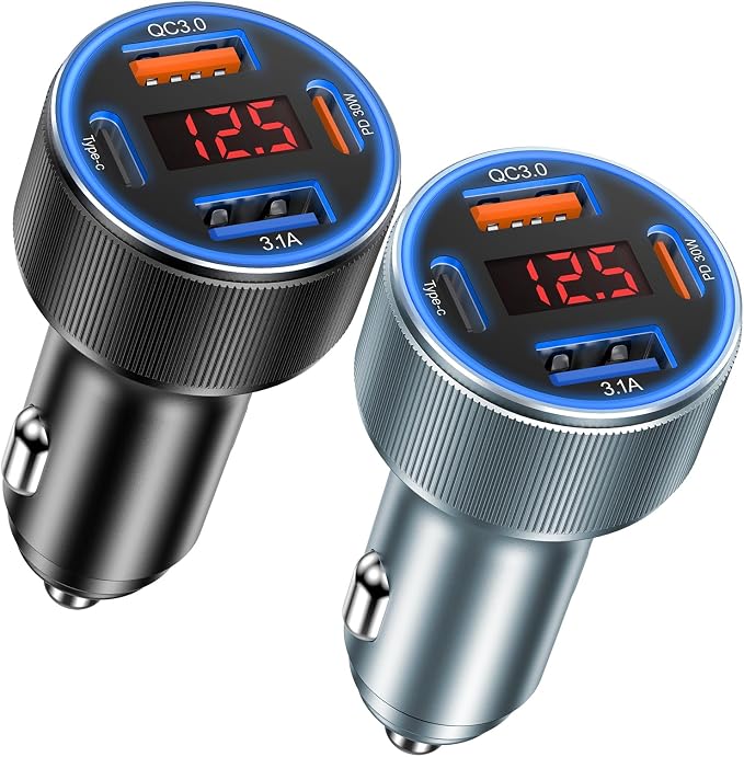 Car Phone Charger, Besgoods USB C Car Charger Adapter 4 Ports by Besgoods