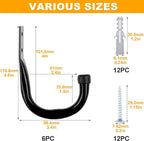 KURUI Metal Wall Hooks for Hanging Heavy Duty, Large Utility J Hooks - Image 7