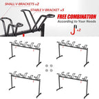 5 Bikes Floor Stand, Adjustable Bicycle Parking Rack - Image 2