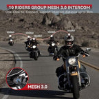 X10 10 Riders Group Mesh Motorcycle Intercom, 3000m Motorcycle Bluetooth - Image 2
