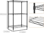 3 Tiers Shelf Metal Storage Shelves Wire Rack Closet Organizers - Image 8
