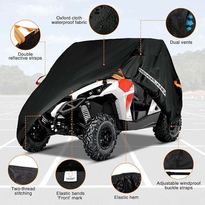 NEVERLAND UTV Cover, All-Weather Protection Side by Side Cover 2-3 Passenger - Image 2