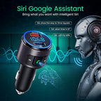 Upgraded V5.0 FM Transmitter for Car-Brown… - Image 6