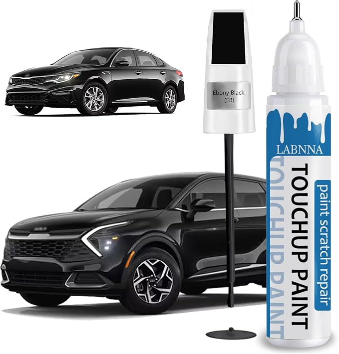 Ebony Black Touch Up Paint for Kia-Exact Match 2 in 1 touchup Paint Pen for by LABNNA