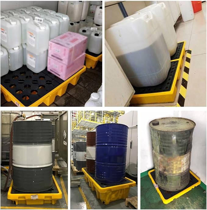 Drum Containment Spill Pallet, Industrial Nestable Oil Drums Leak-Proof Tray - Image 5
