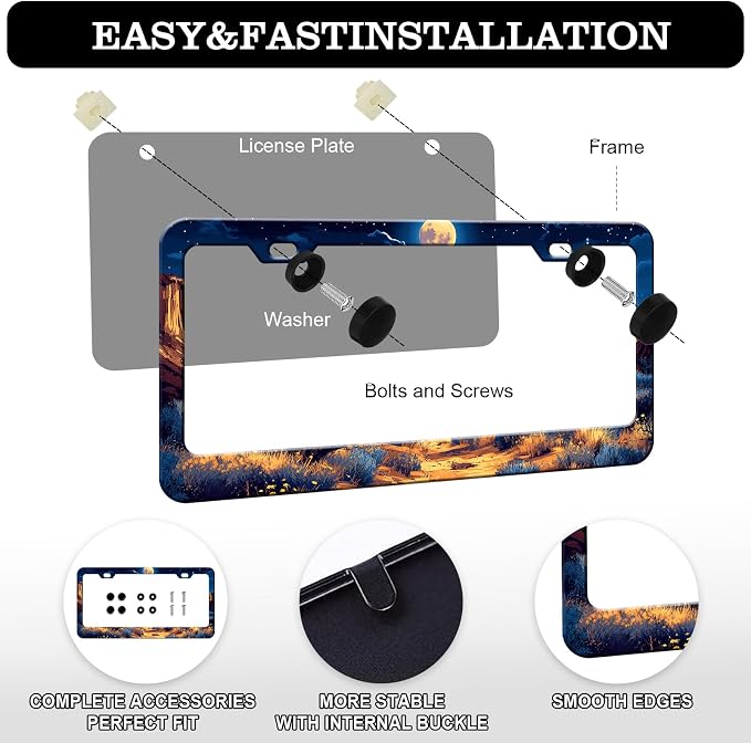 Moon License Plate Frames - Image 3