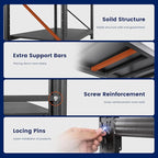 Yizosh 68" W Metal Garage Storage Shelves, Heavy Duty Adjustable Steel - Image 5