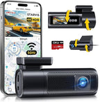 GKU Dash Cam Front and Rear, 4K 60fps＋2.5K Dashcam, STARVIS Sensor, 5G WiFi GPS by GKUdashcam