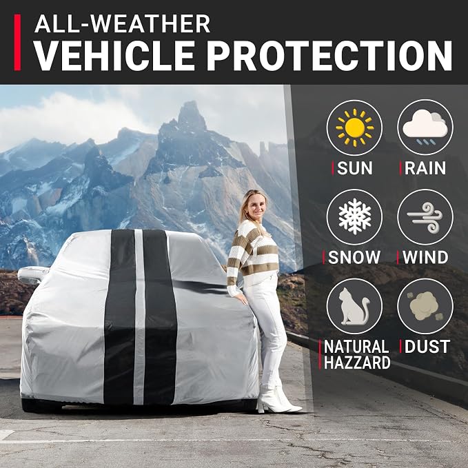 iCarCover Custom Car Cover for Chevy Cavalier Waterproof All Weather Rain Snow - Image 2
