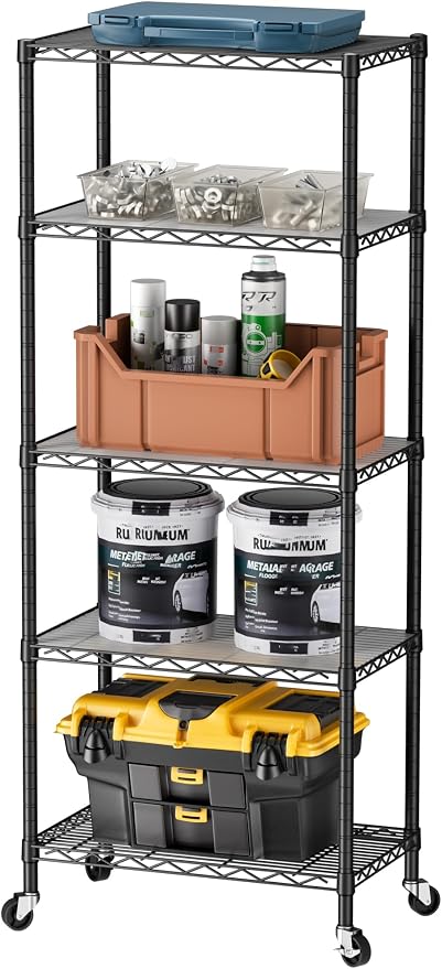 SINGAYE 5 Garage Heavy Duty Shelving Unit Kitchen Pantry Close Home Organizers by SINGAYE
