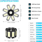 Garage Light 4 Pack - 240W 24000LM 6500K Garage Lights Ceiling LED - Image 4
