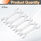 HARFINGTON 5pcs Double Open End Wrench 19mm x 22mm Metric 15 Degree Offset - Image 3