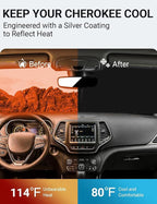 Proadsy for Jeep Cherokee 2014-2024 2025 Windshield Sun Shade 4-Layer Foldable - Image 3