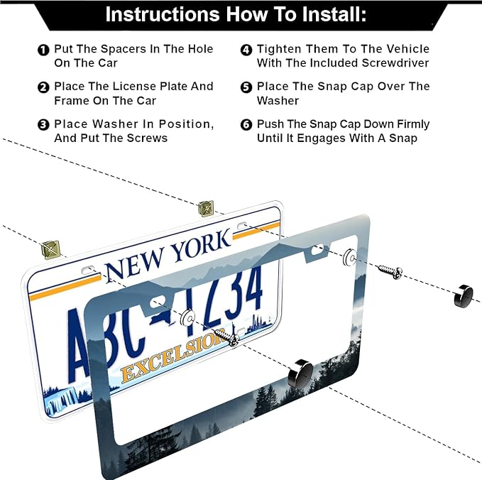 Mountains Forest License Plate Frames - Image 3