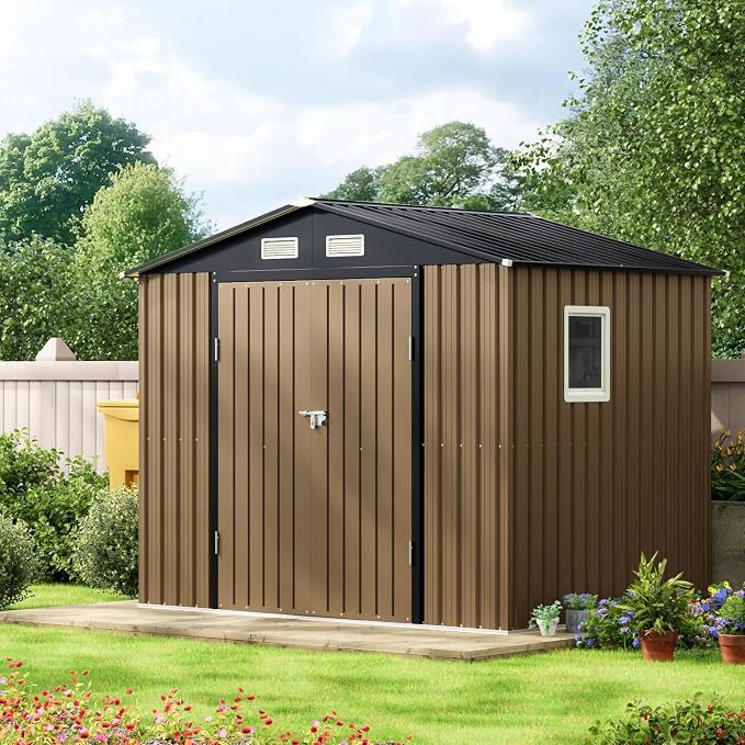 8X6FT Outdoor Steel Storage Shed - Image 5