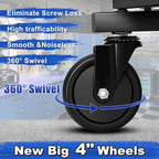 Rolling Stool with Wheels, Adjustable Height Pneumatic Garage Work Mechanic - Image 6