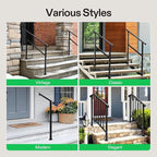 VIVOSUN Outdoor Handrail, 4 Step Stair Handrail, 47.5" x 39" Fits 1 to 4 Steps - Image 8
