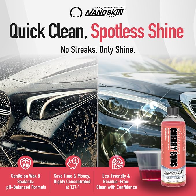 Nanoskin CHERRY SUDS Foaming Car Wash Shampoo 55 Gallons- Works - Image 5