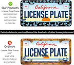Blue Flower Butterfly License Plate Frames - Image 4