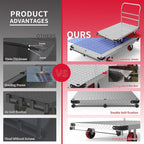 Extra Large Steel Panel Cart Dolly, 2IN1 Heavy Duty Drywall Lumber Truck - Image 5