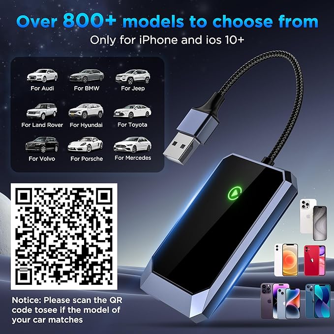 Wireless Carplay Adapter, Converts Wired to Wireless carplay Adapter - Image 3