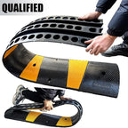 2 Channel Rubber Speed Bumps Humps, 6 Feet Long Traffic Driveway Ramp - Image 3