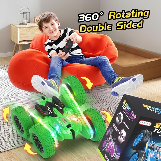 Remote Control Car, RC Cars, RC Stunt Car Toys New Upgraded Strip Light & - Image 2
