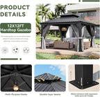 Aoxun 12' X 12' Hardtop Gazebo - Image 6