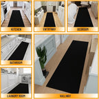 Ottomanson Hallway Runner Rug 2'7" x 9'10" Non Slip Solid Area Rugs Easy to - Image 3