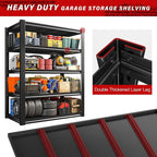 REIBII 40" W Garage Shelving, Heavy Duty Storage Shelves Load 2500LBS, 5-Tier - Image 6