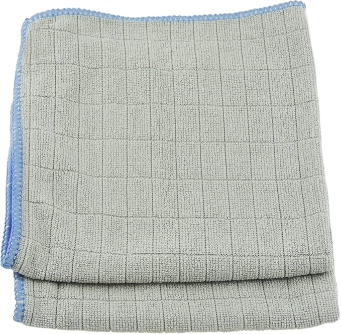 Unger 12” x 12” Microfiber Glass and Mirror Cloths, 2 Pack, Wet and Dry by Unger