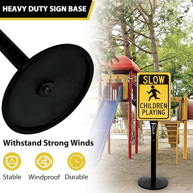 Parking Sign Stand with Base - Image 2