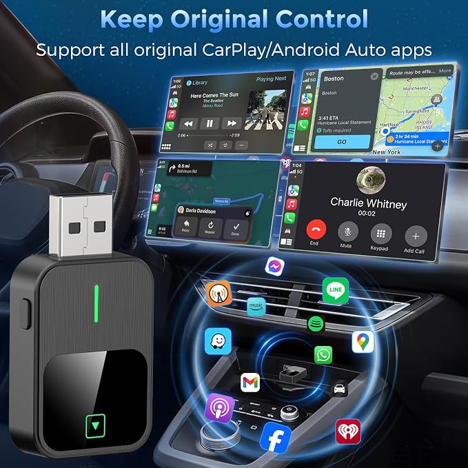 2-in-1 Wireless CarPlay & Android Auto Adapter - Image 6