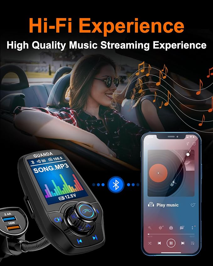 Upgraded Bluetooth FM Transmitter - Image 2