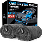 2 Pack XL Car Drying Towel – 1300GSM Ultra Absorbent Microfiber, Twisted Loop by Unknown