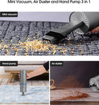 Brigii Mini Handheld Vacuum Cordless, 3 in 1-Car Vacuum & Air Duster & Hand Pump - Image 2