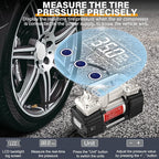 GSPSCN Digital Tire Inflator, Portable Toolbox 12V Air Compressor Pump Heavy - Image 4