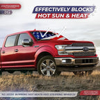 Autoamerics 1-Piece Windshield Sun Shade Grunge American Flag - Image 3