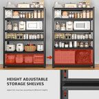 84" H x 55.12" W 6 Tier Metal Garage Storage Shelves, 3600 LBS Heavy Duty - Image 4