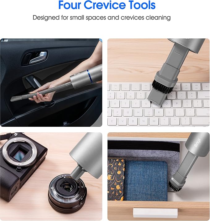 Brigii Mini Handheld Vacuum Cordless, 3 in 1-Car Vacuum & Air Duster & Hand Pump - Image 3