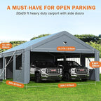 Carports 20X20 Heavy Duty，2 Car Carport - Image 2