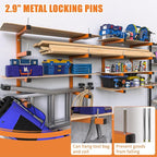 2-Pack Lumber Storage Rack, Wood Storage Racks Wall Mount, Heavy Duty Garage - Image 5