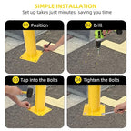 Safety Bollard 2 Packs, 48 Inch Height Steel Bollard Post - Image 5