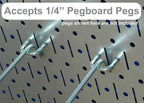 Wall Control Pegboard Organizer 4 ft. Metal Pegboard Standard Tool Storage Kit - Image 3