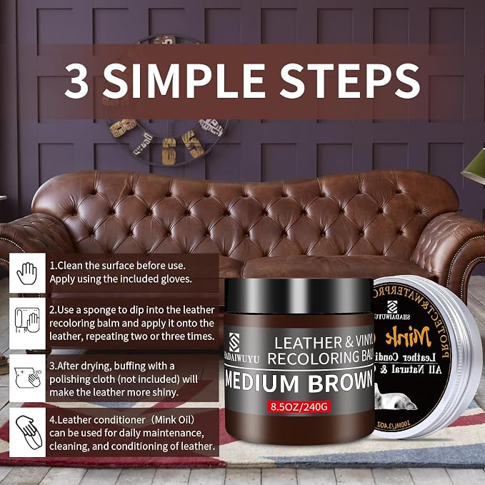 8.5oz Leather Recoloring Balm - Image 4