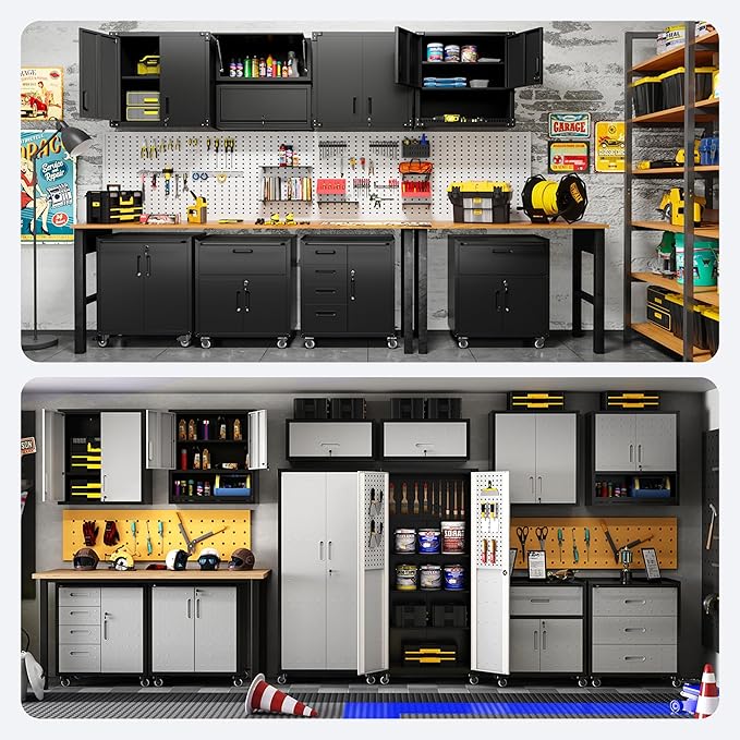 Metal Tool Cabinet, Garage Storage Cabinet System, Wall Cabinet & Locking - Image 5